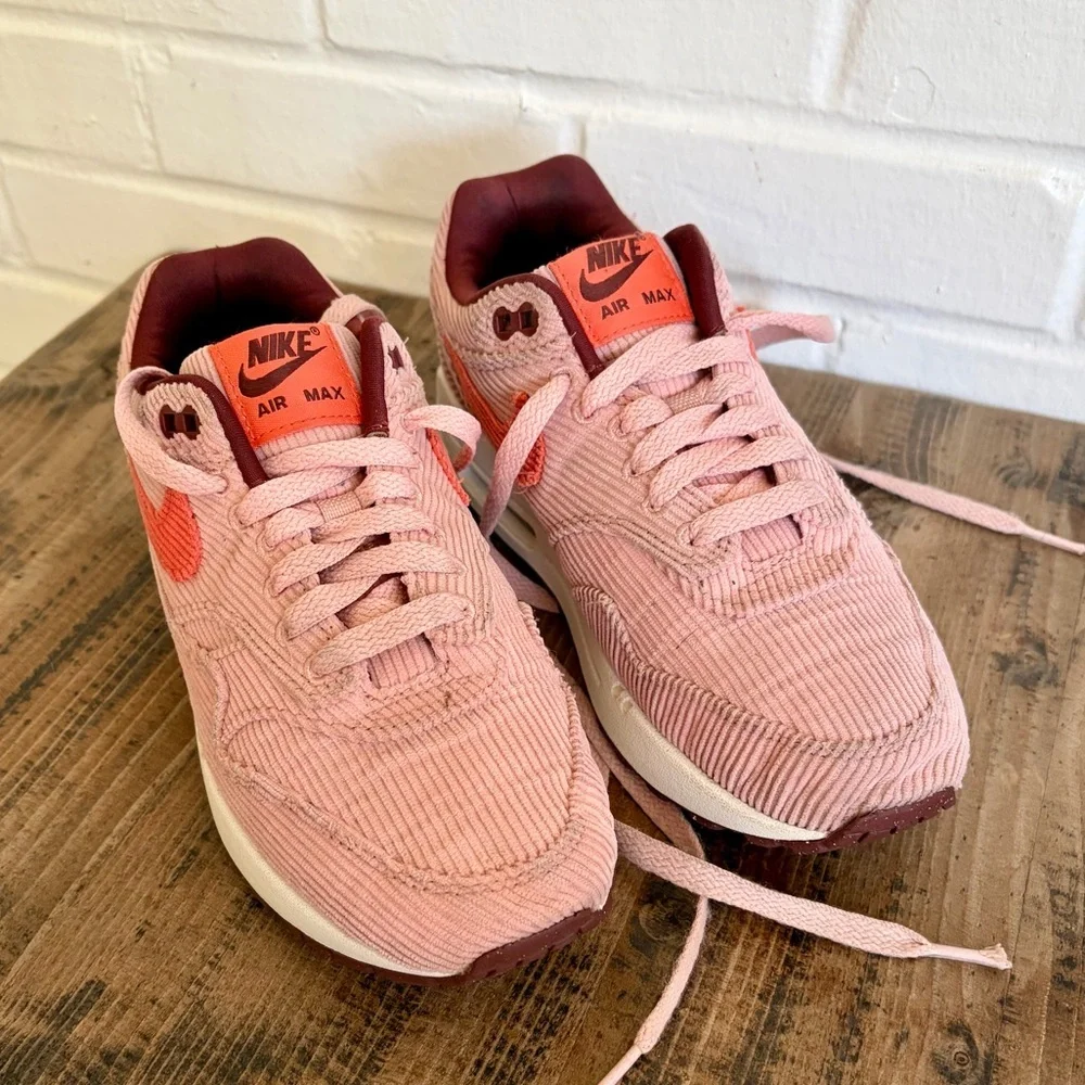Nike Air Max 1 Coral Stardust Corduroy FB8915-600 SZ 4.5 - Picture 3 of 9